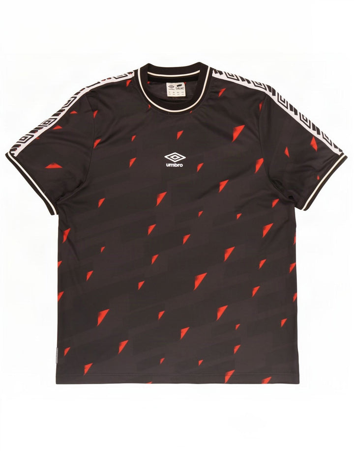 Tricou grafic pentru bărbați Umbro Top 2XL Poliester geometric negru