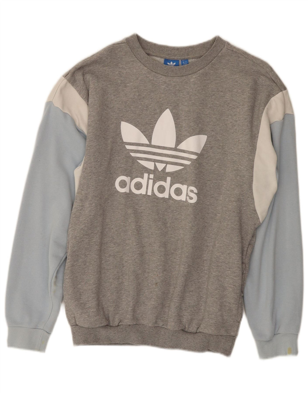 Pulover de hanorac grafic Adidas pentru femei UK 8 Mic gri Colorblock