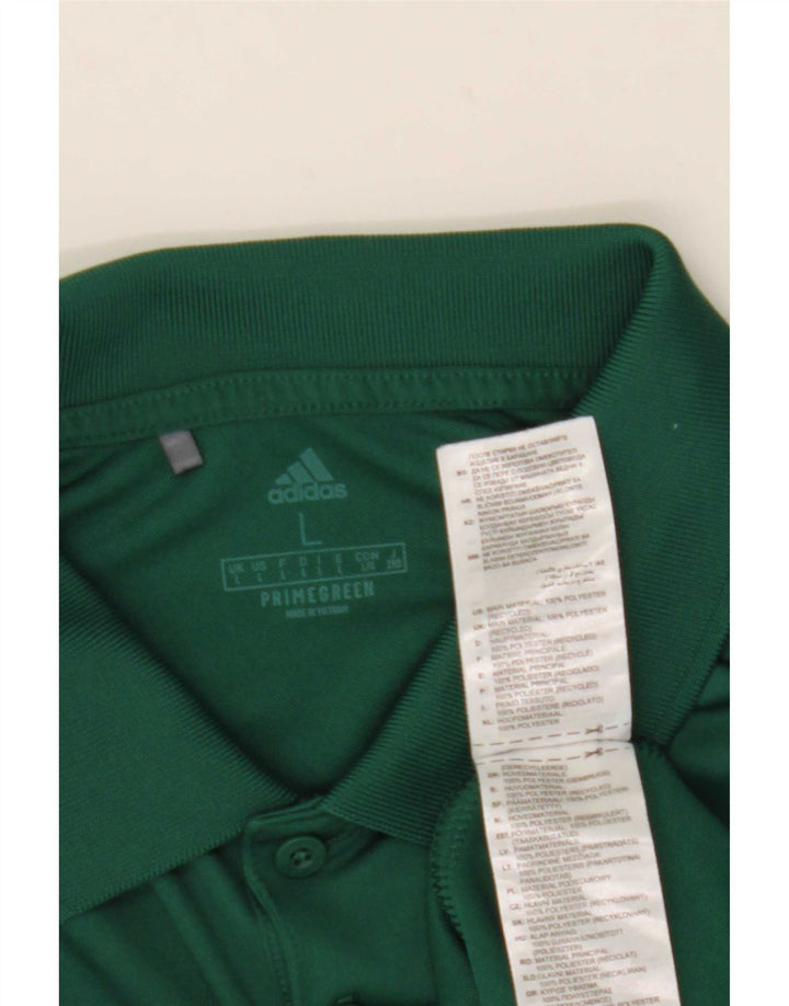 Tricou polo Adidas pentru bărbați, poliester verde mare