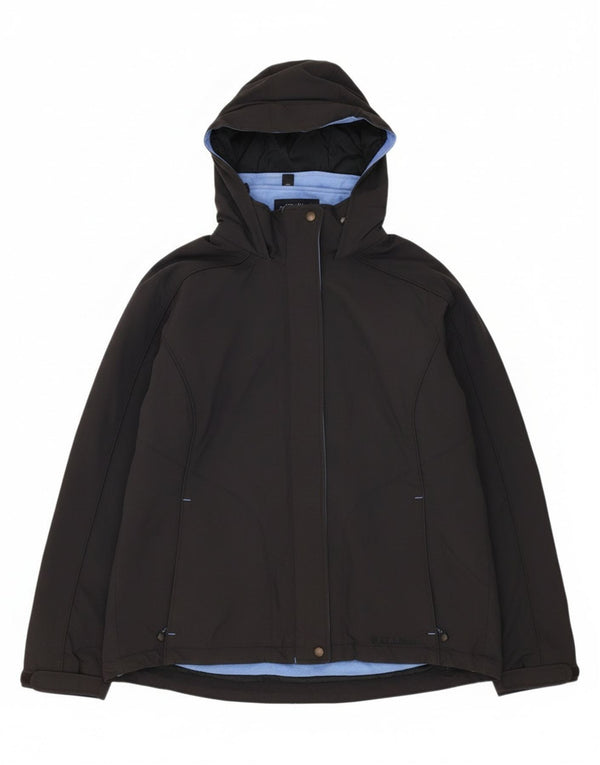 Jachetă de vânt supradimensionată cu glugă pentru femei L.L.Bean UK 14 Medium Black