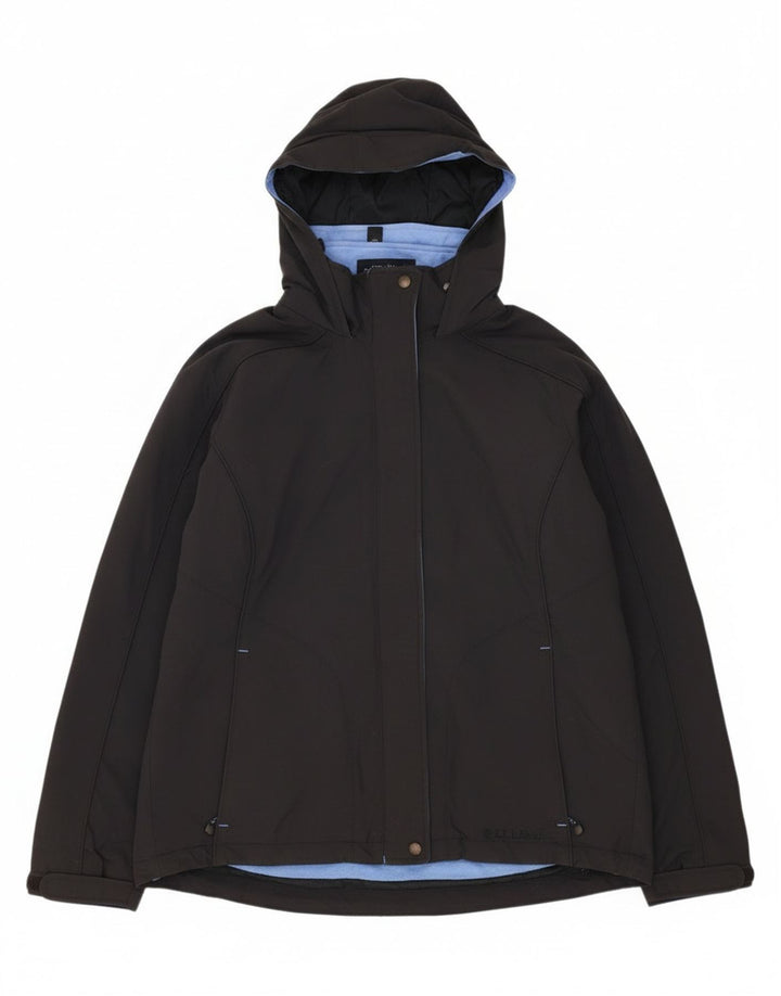 Jachetă de vânt supradimensionată cu glugă pentru femei L.L.Bean UK 14 Medium Black