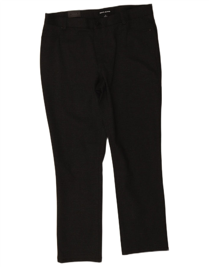 Dkny Pantaloni drepti pentru bărbați XL W36 L29 Poliester negru