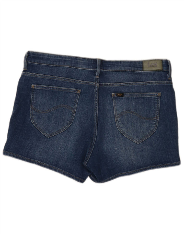 Pantaloni caldi din denim pentru femei Lee W31, bumbac albastru mediu