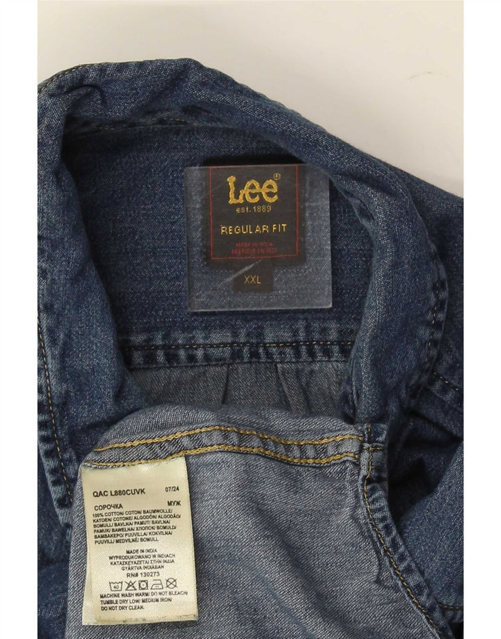 Cămașă Lee pentru bărbați, de blugi, 2XL, bumbac albastru