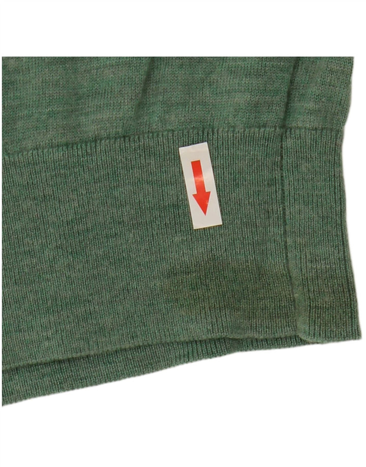 Pulover John Lewis pentru bărbați, cu gât crew, lână merinos, verde mediu