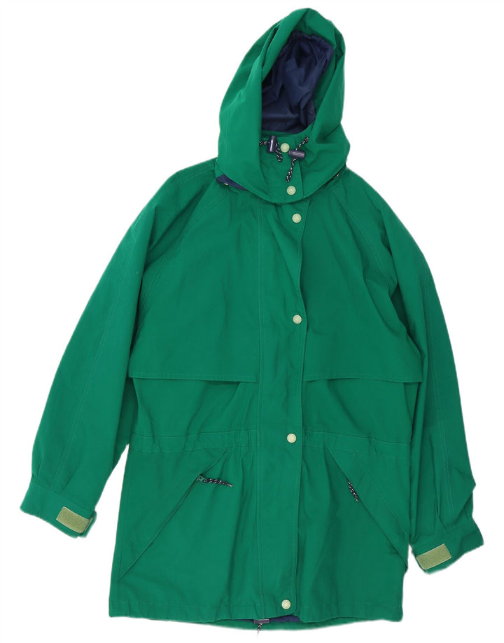 Jachetă de ploaie cu glugă pentru bărbați Eddie Bauer UK 36 Poliester verde mic