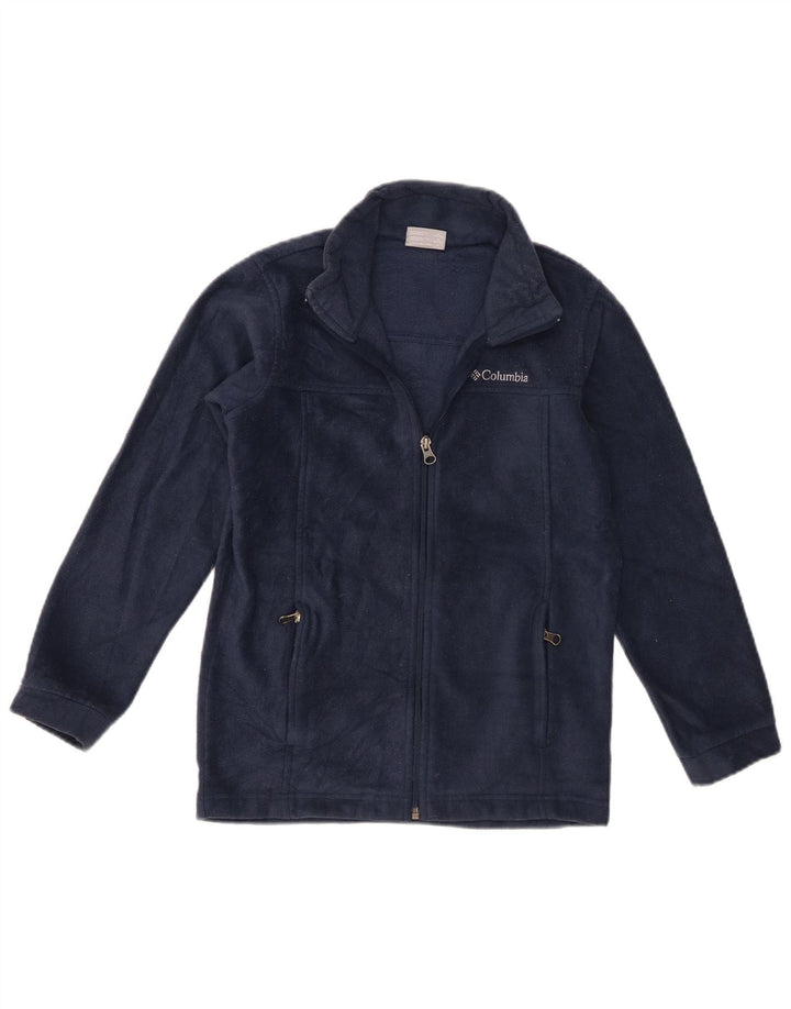 Jachetă fleece Columbia pentru fete 10-11 ani Poliester mediu bleumarin