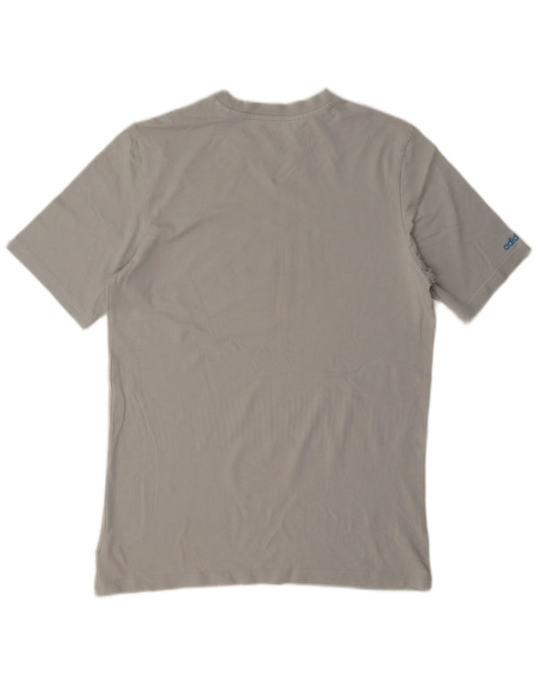 Tricou grafic Adidas pentru băieți Top 15-16 ani bumbac gri