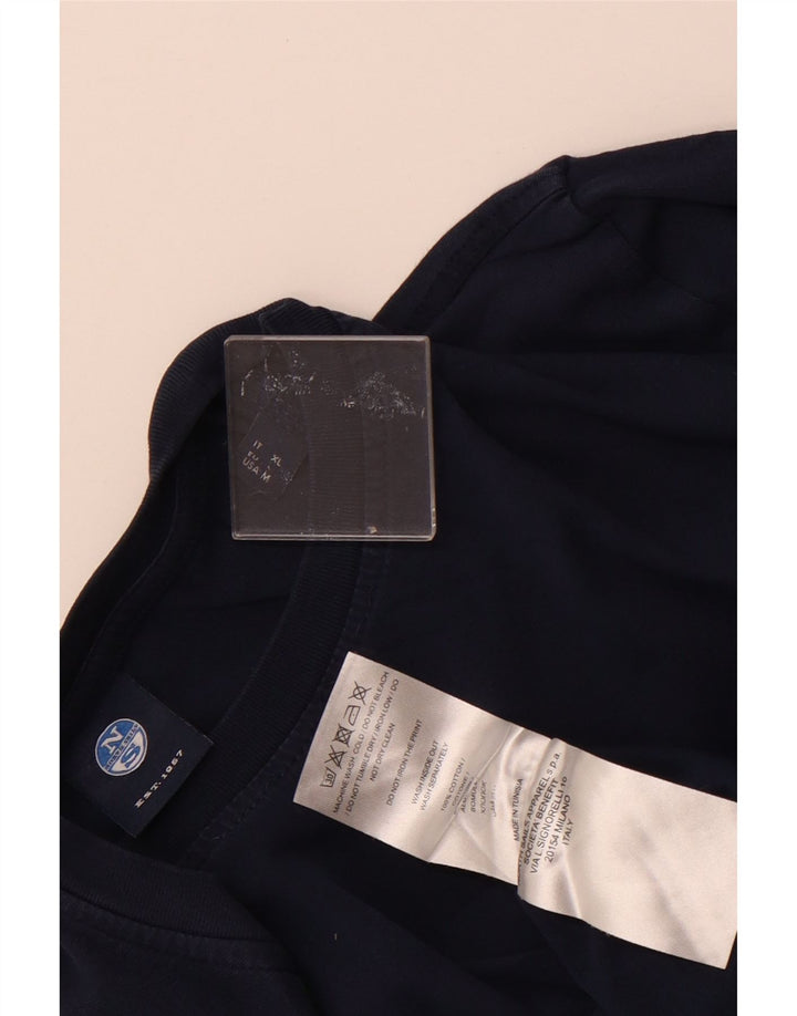 NORTH SAILS Tricou grafic pentru bărbați Top mediu din bumbac bleumarin