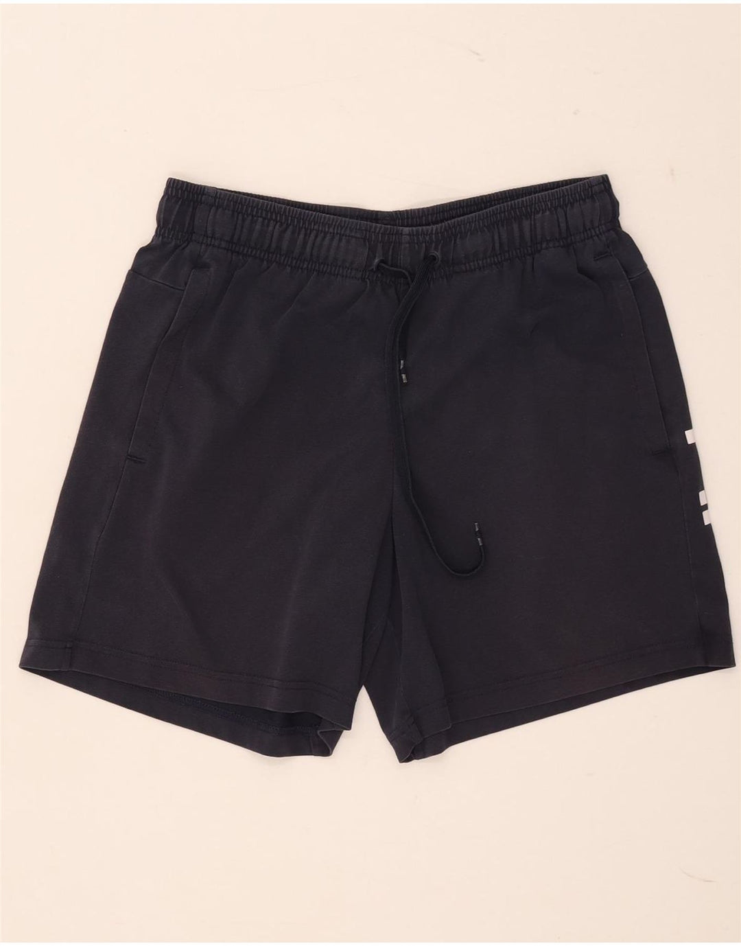 Pantaloni scurți sport grafic Adidas pentru bărbați, bumbac mediu albastru bleumarin
