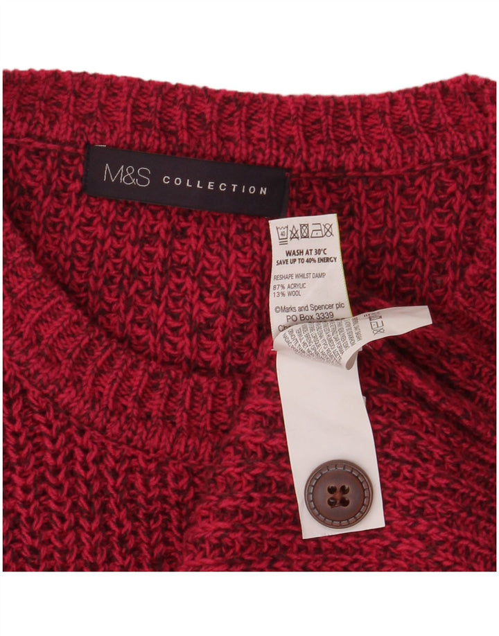 Pulover cardigan supradimensionat pentru femei Marks & Spencer UK 10 mic roz cu pete