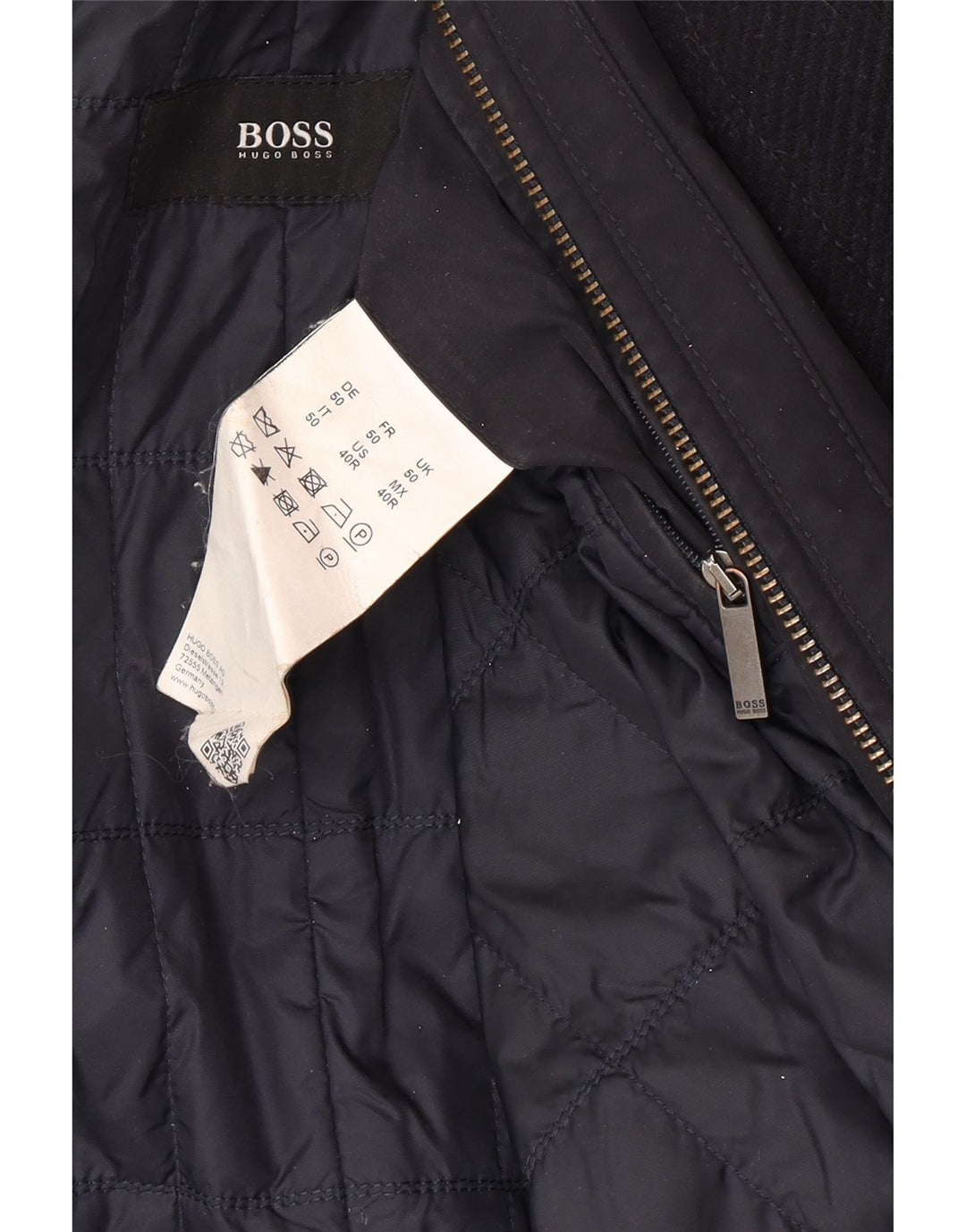 Palton pentru bărbați Hugo Boss EU 50 Lână mare albastru bleumarin