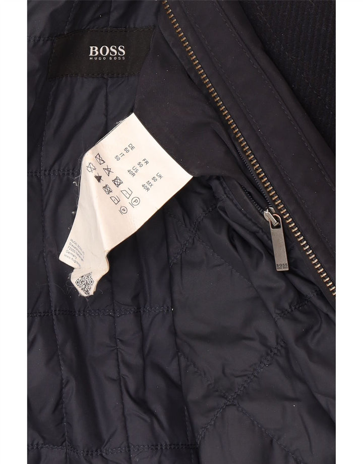 Palton pentru bărbați Hugo Boss EU 50 Lână mare albastru bleumarin