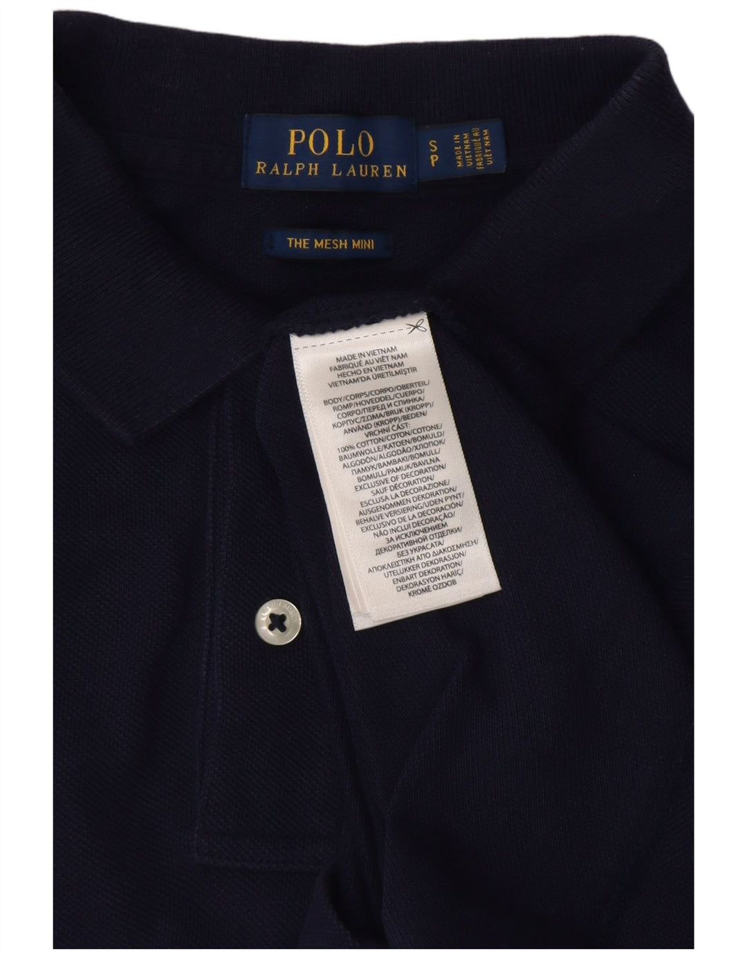 POLO RALPH LAUREN Rochie polo pentru femei UK 10 Mic Bumbac bleumarin