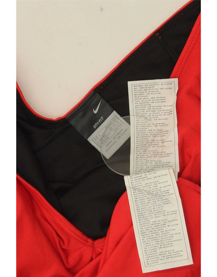 Vesta Nike Dri Fit pentru femei Marea Britanie 14/16 Poliester Colorblock Roșu mare
