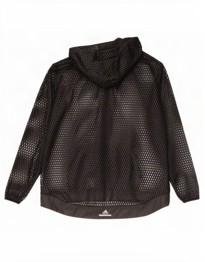 Jachetă de trening cu glugă Adidas pentru femei UK 10 Small Black
