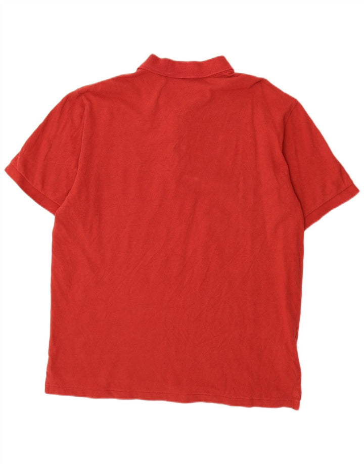 Cămașă polo Eddie Bauer pentru bărbați, bumbac roșu mare