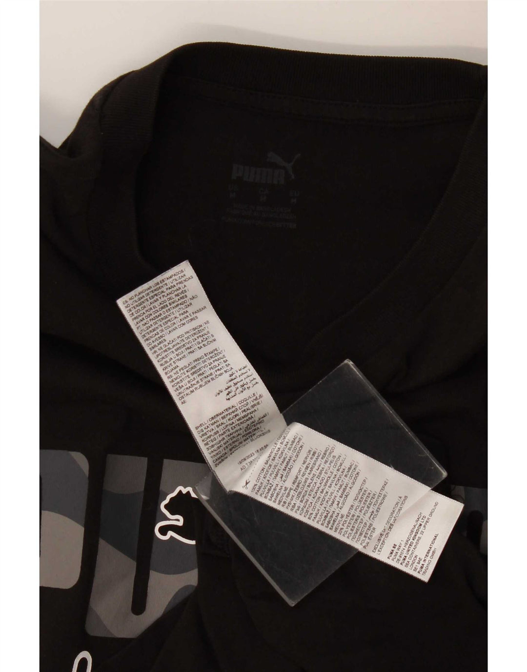 Tricou grafic Puma pentru bărbați Top mediu negru bumbac