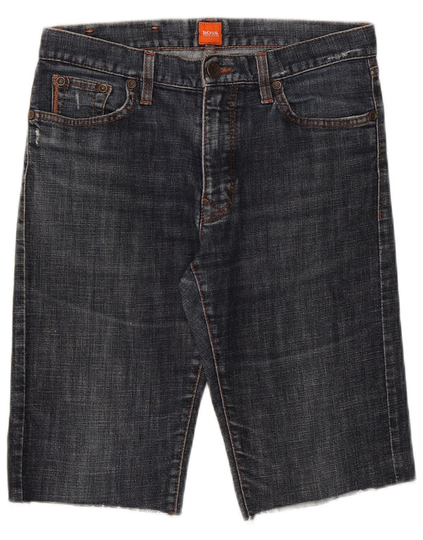 Pantaloni scurți din denim pentru bărbați Hugo Boss W30 Medium Blue