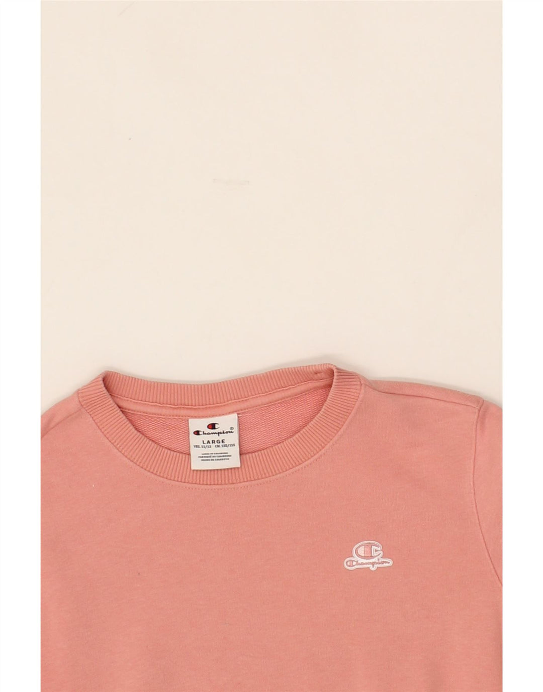CHAMPION Girls Sweatshirt Jumper 11-12 Years Pink Vintage Champion and Second-Hand Champion from Messina Hembry 
