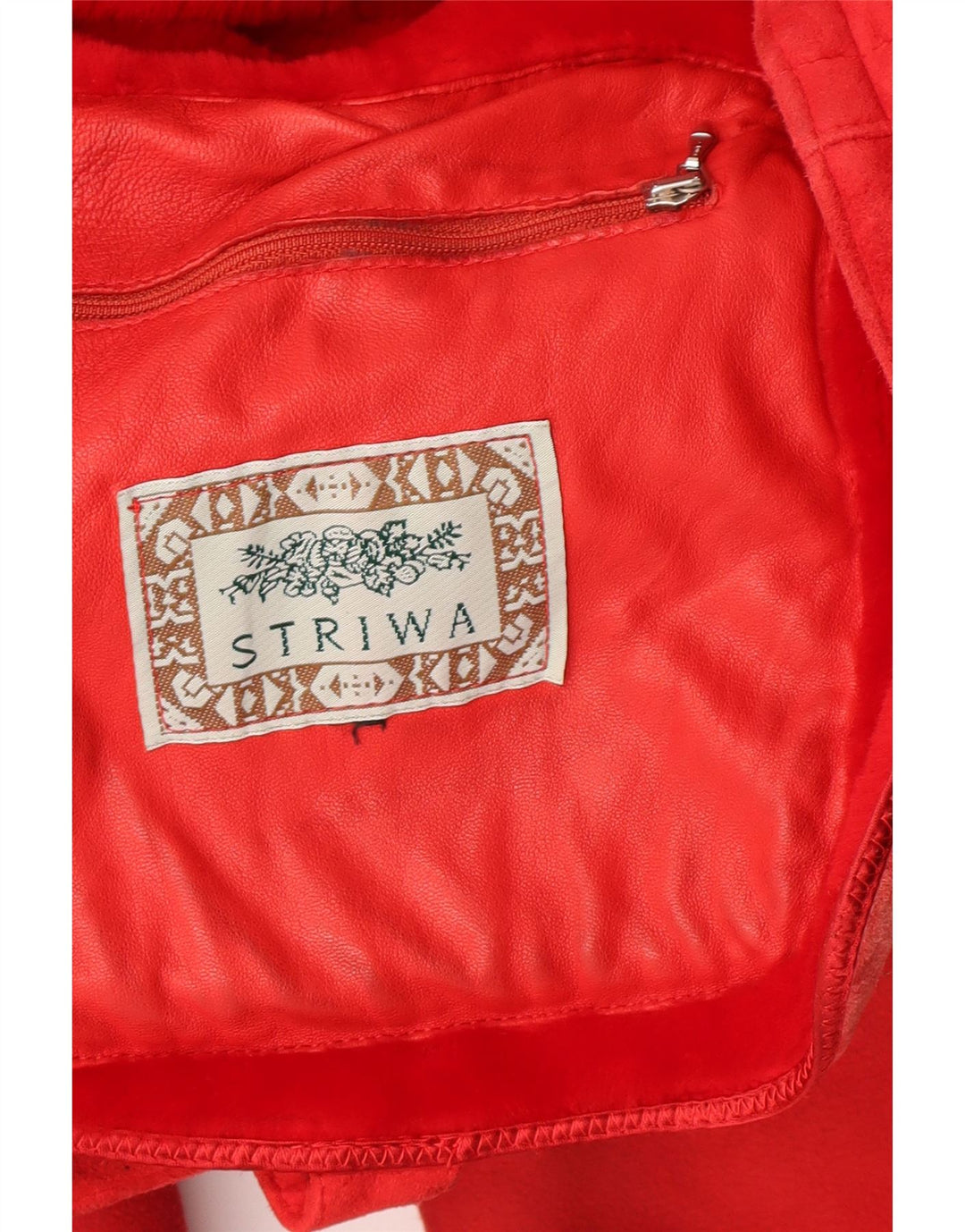 STRIWA Womens Suede Sherpa Overcoat UK 20 2XL Red