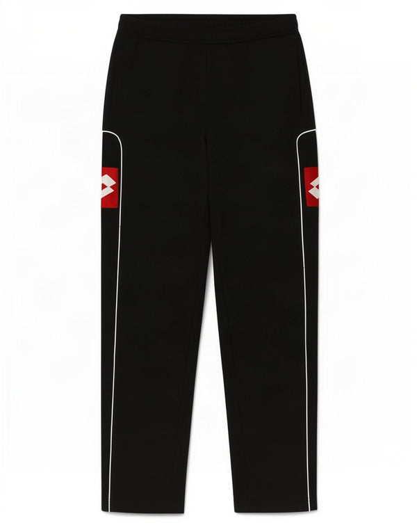 Lotto Mens Graphic Tracksuit Trousers Medium Black Colourblock Polyester