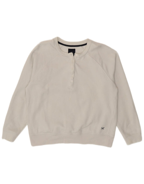 Crew Clothing Womens Sweatshirt Jumper UK 14 Large White Cotton