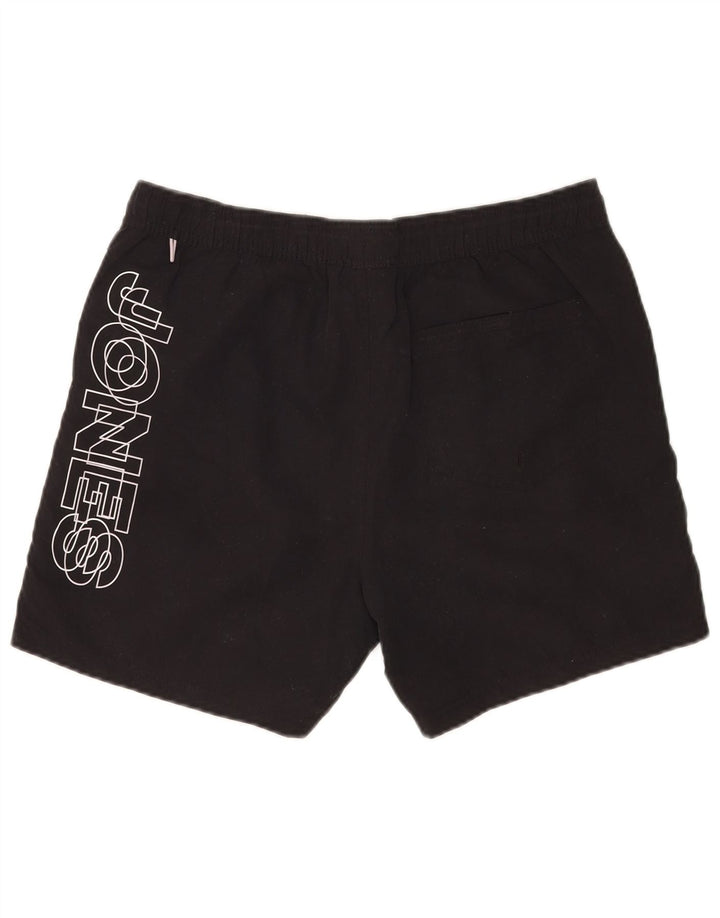 Pantaloni scurți de înot cu grafică Jack & Jones pentru bărbați, poliester mediu negru