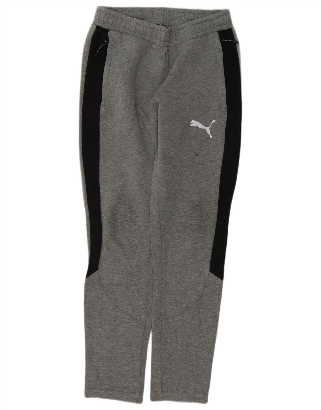 Pantaloni de trening Puma pentru bărbați, bumbac color bloc, gri mici