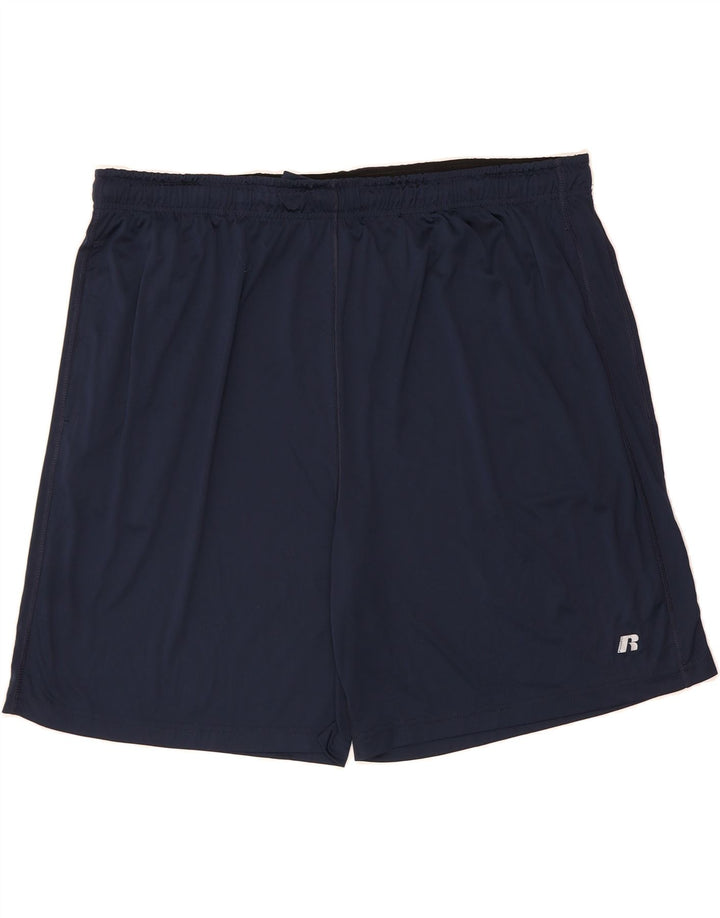 RUSSELL ATHLETIC Mens Sport Shorts 3XL  Navy Blue Polyester Vintage Russell Athletic and Second-Hand Russell Athletic from Messina Hembry 