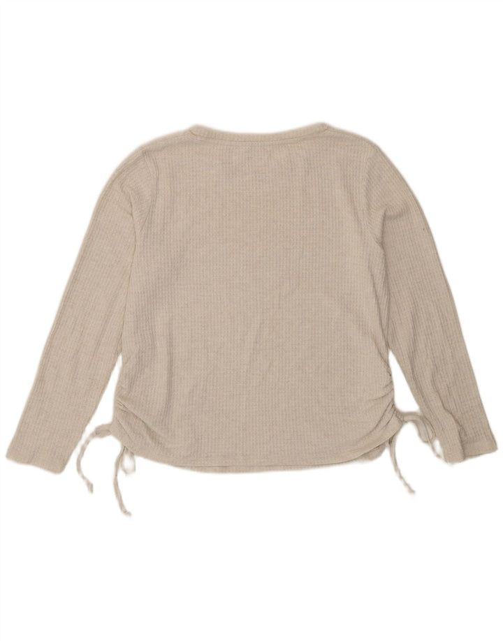 Top pentru femei Marks & Spencer cu mânecă lungă UK 12 Medium Bej Viscoză