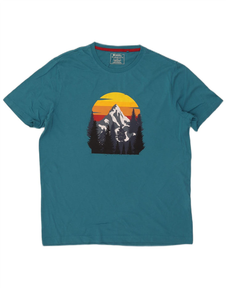 Tricou grafic pentru bărbați Mountain Warehouse Top mare, albastru, bumbac