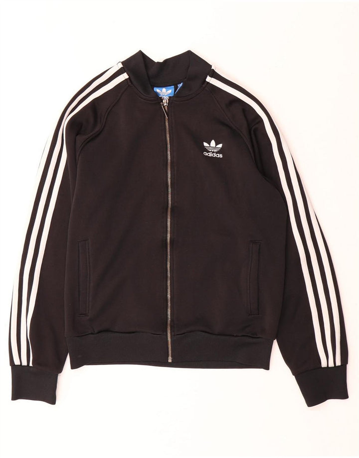Jachetă de trening pentru femei ADIDAS UK 14, bumbac mediu negru