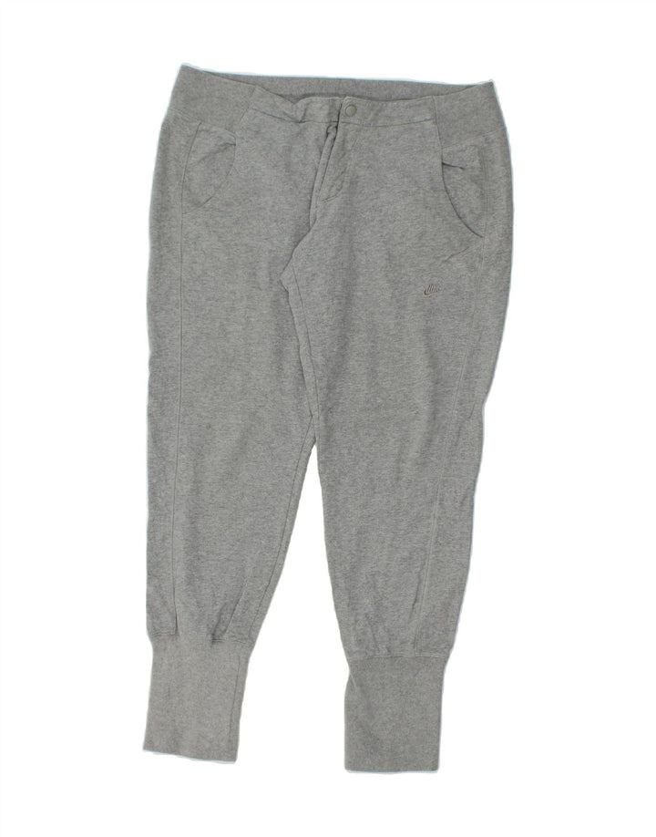 NIKE Womens Capri Trousers Large W36 L31 Grey Cotton Vintage Nike and Second-Hand Nike from Messina Hembry 
