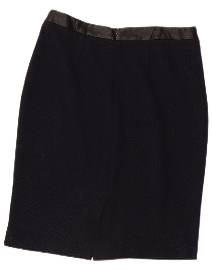 Fusta creion pentru femei Trussardi IT 42 Medium W30 Blue Marine Herringbone