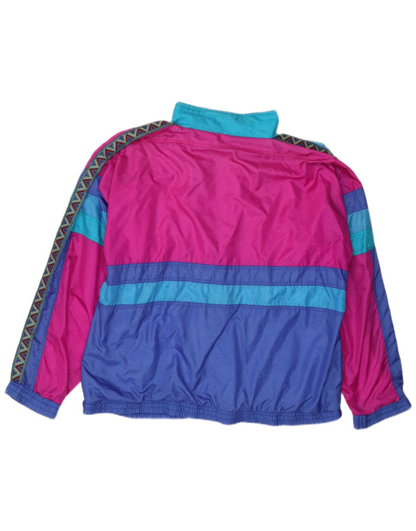 Vintage Mens Tracksuit Top Jacket UK 44 XL Multicoloured Colourblock