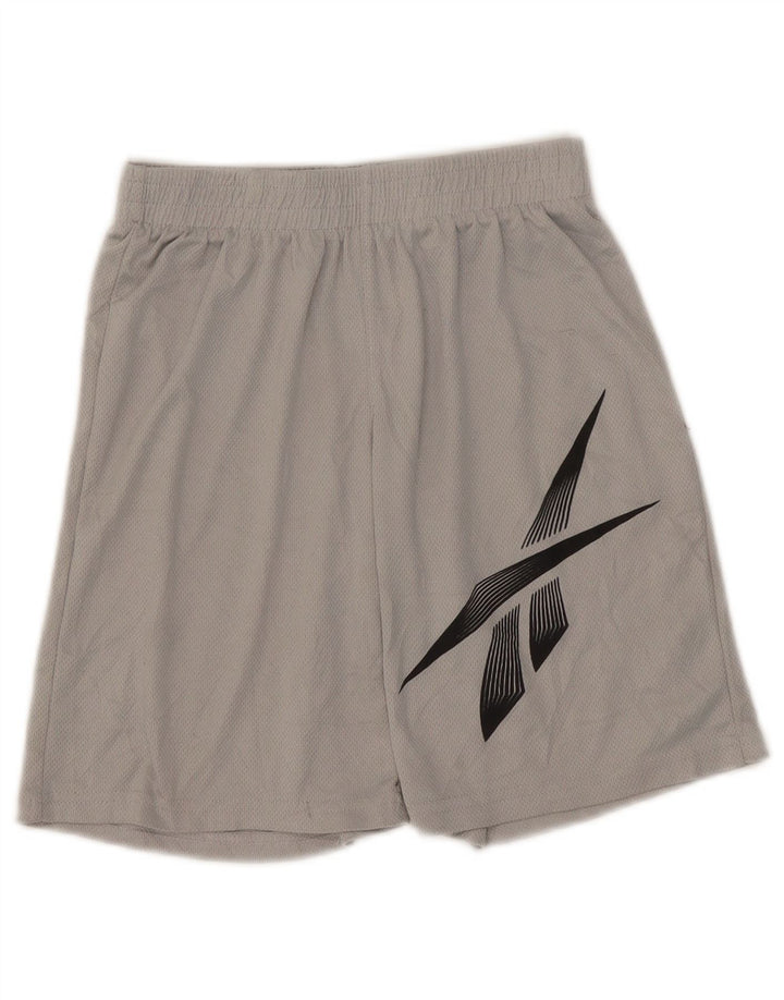 Pantaloni scurti sport grafic pentru băieți Reebok 11-12 ani poliester gri