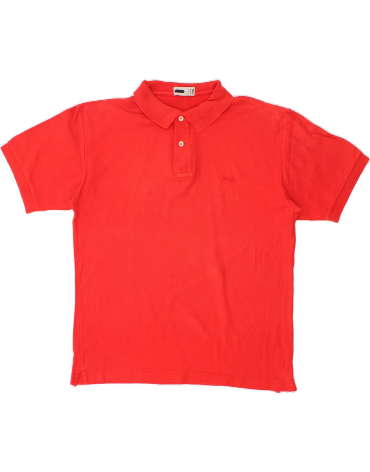 FILA Mens Polo Shirt IT 48 Medium Red Cotton Vintage Fila and Second-Hand Fila from Messina Hembry 