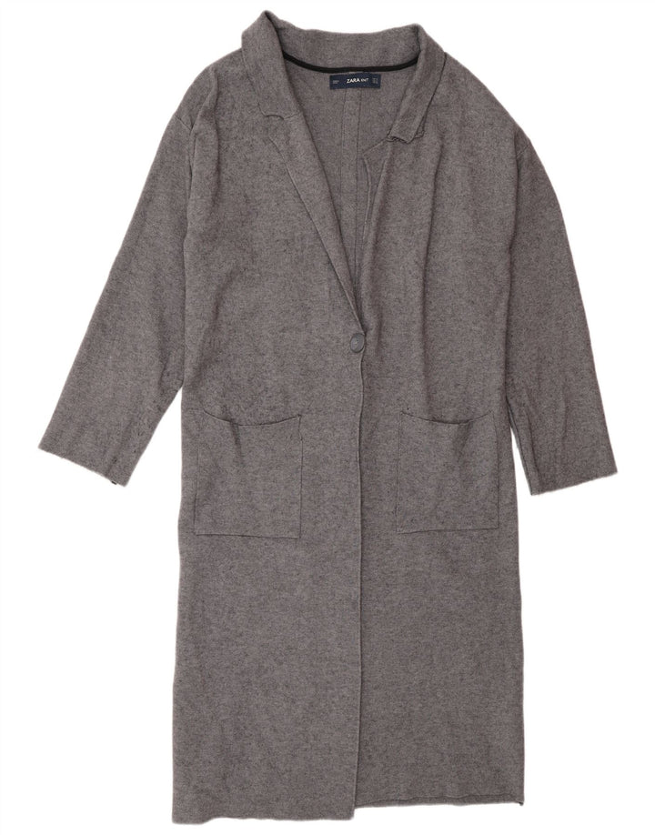 Pulover cardigan pentru femei Zara UK 14, gri mediu, viscoză