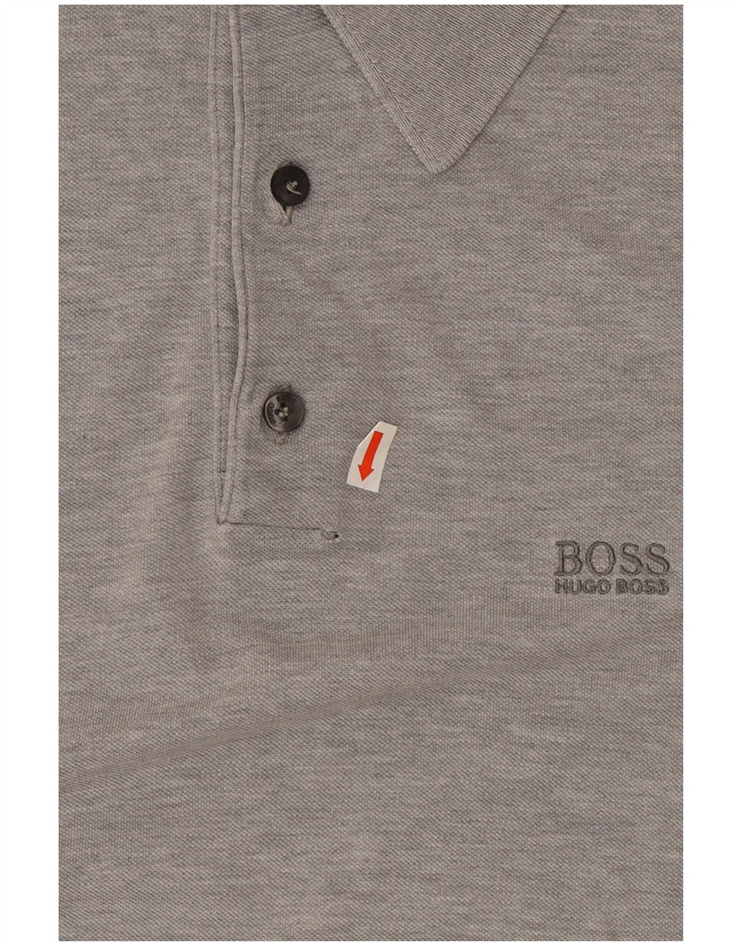 Cămașă polo Hugo Boss pentru bărbați, bumbac cu pete gri mediu