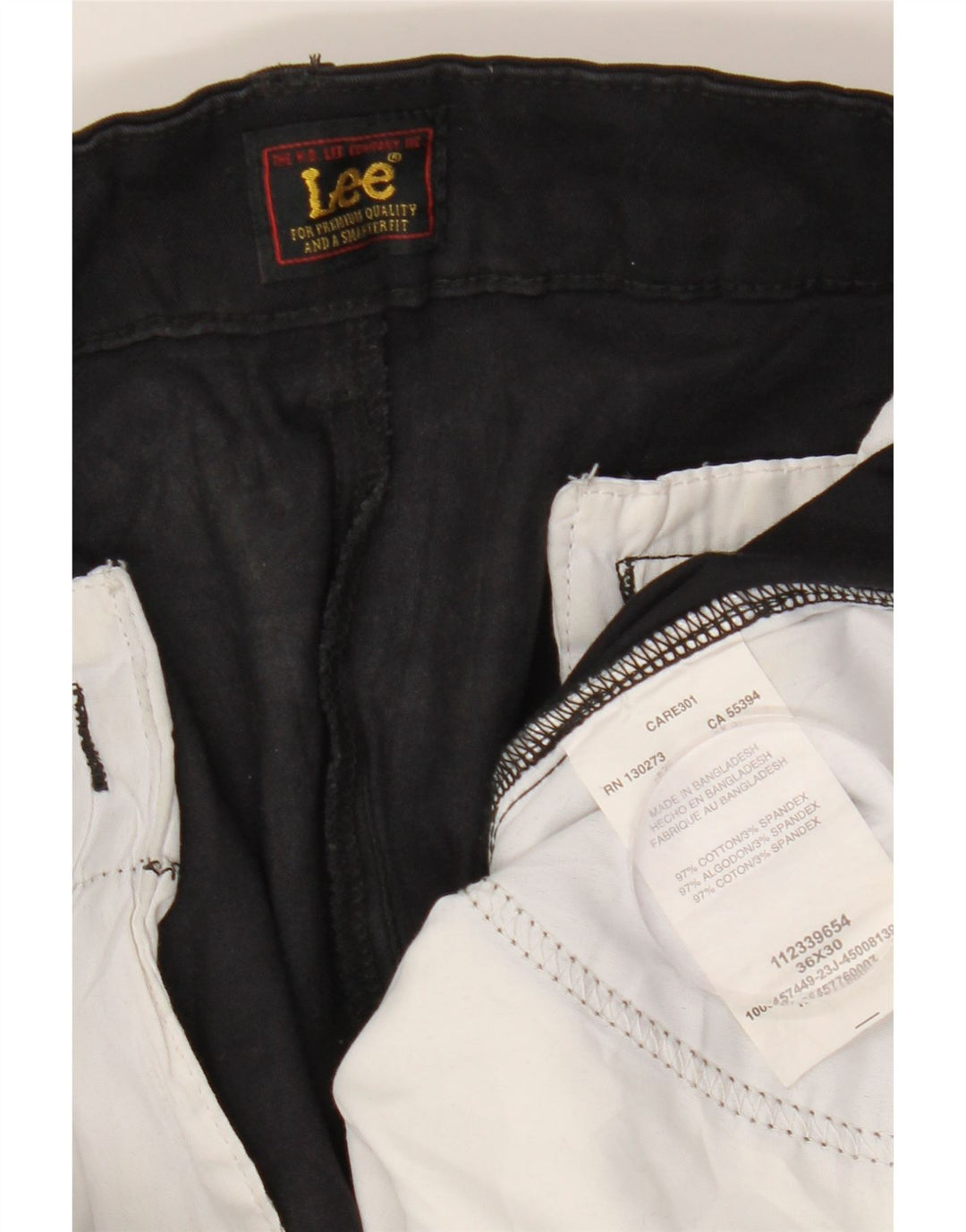Pantaloni chino drept bărbați Lee L36 L30 bumbac negru