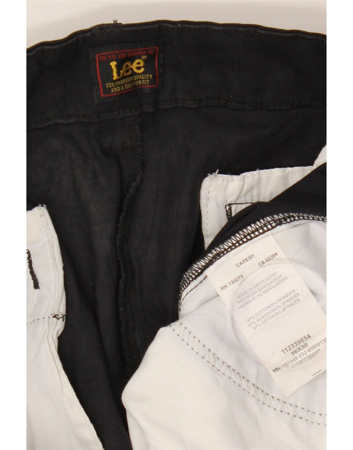 Pantaloni chino drept bărbați Lee L36 L30 bumbac negru