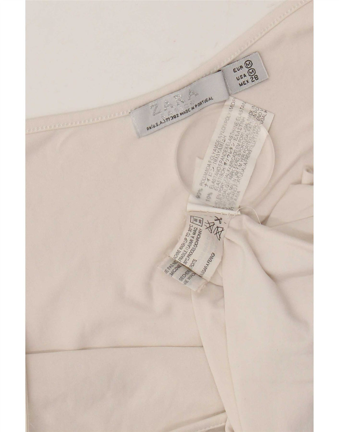 Top camis pentru femei Zara UK 12 Medium Bej Nylon