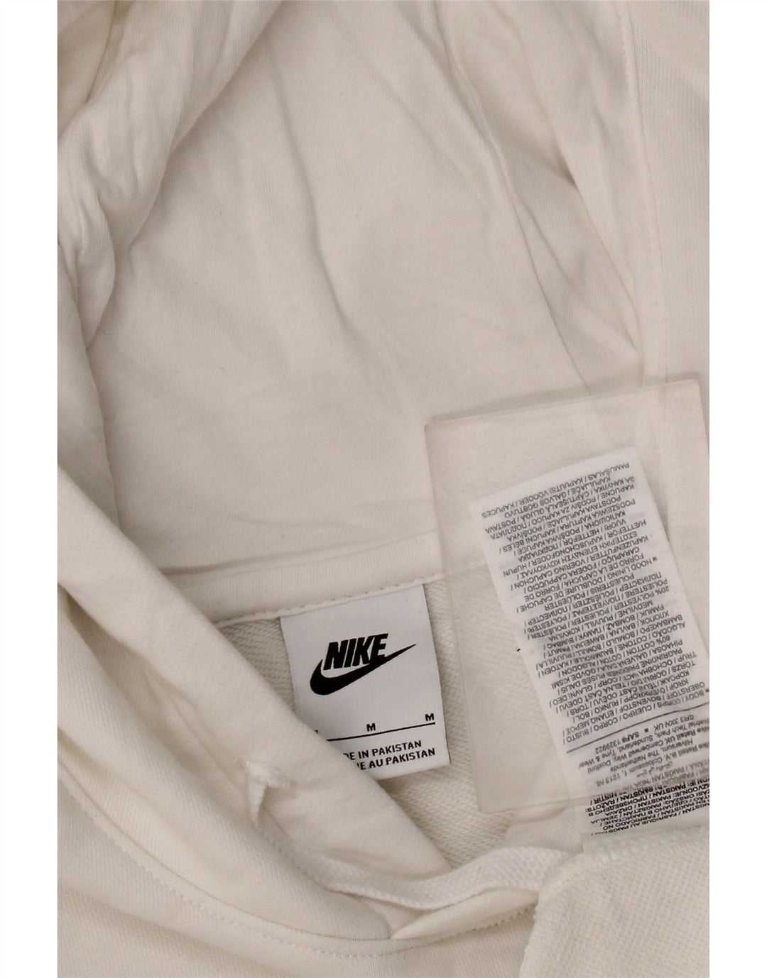 Pulover Nike pentru bărbați, bumbac alb mediu