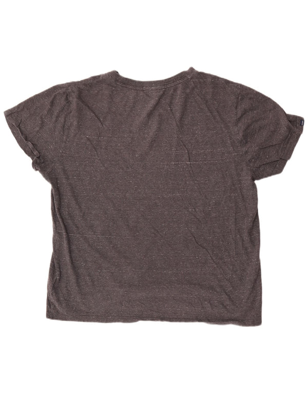 Tricou Superdry pentru bărbați Top 2XL, gri bumbac cu pete