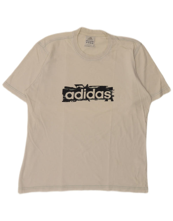 Tricou grafic pentru bărbați Adidas Top Medium White Bumbac