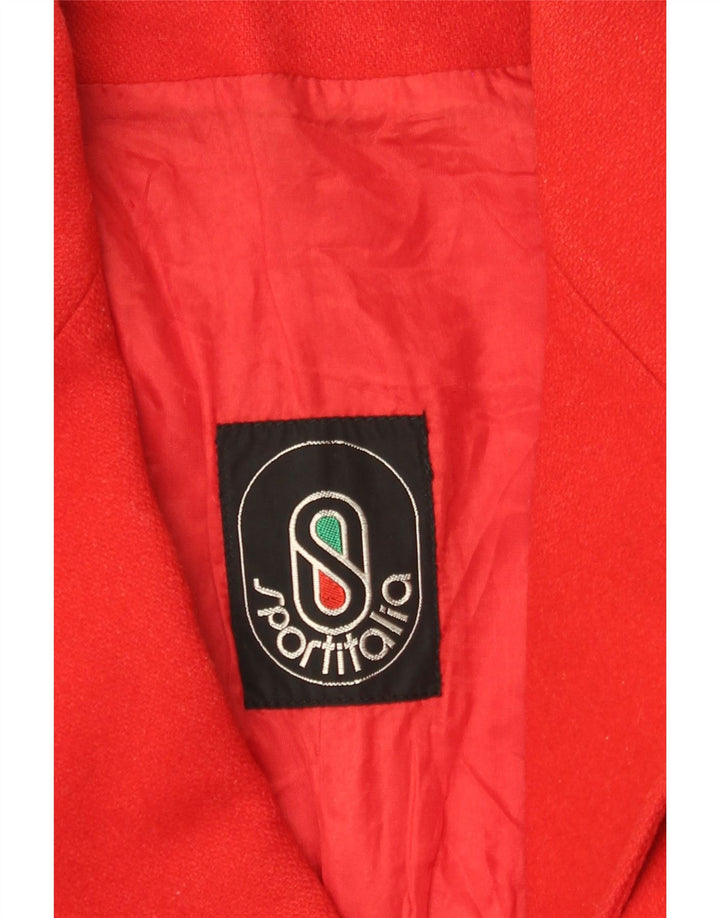 Blazer Vintage pentru femei cu 3 nasturi, UK 10, roșu mic