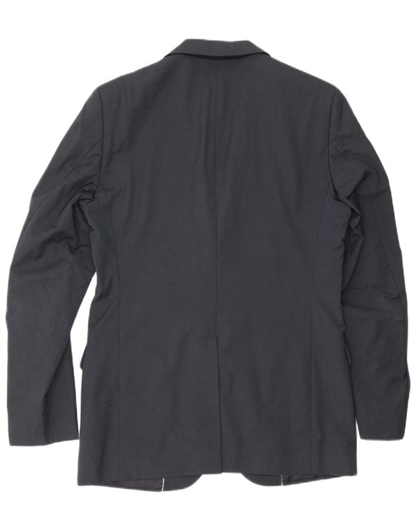 Blazer Massimo Dutti pentru bărbați, cu 2 nasturi, EU 48, medie, bleumarin, cu dungi