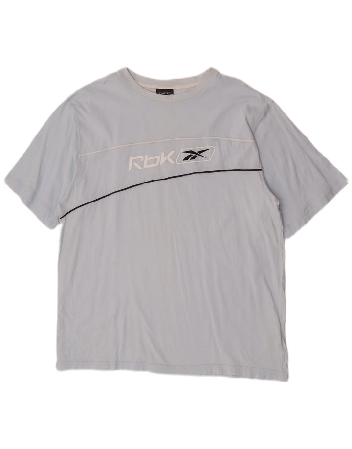 Tricou grafic pentru bărbați Reebok Top 2XL, bumbac, albastru