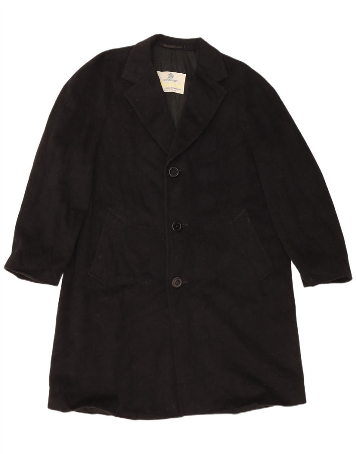 AQUASCUTUM Palton pentru femei UK 12 Medium Black Lână nouă